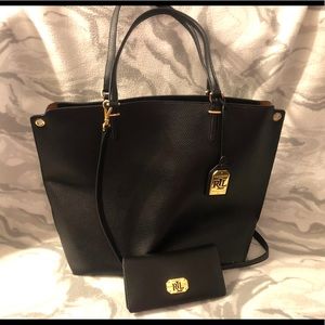 Lauren Ralph Lauren Tote Bag + Wallet SET 🖤✨